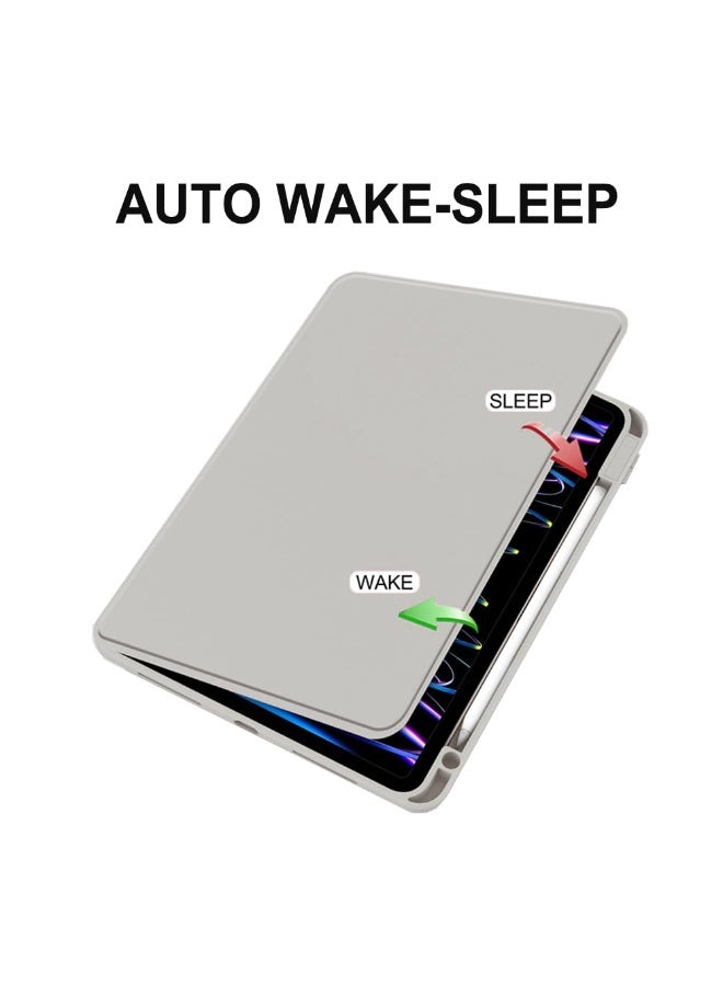 eGreen99 for Honor Pad X7 8.7 inch Case Cover,Tablet Protective Case  , Acrylic 360° Rotating Design, Automatic Wake-up/sleep, Soft Leather，Grey - Image 5